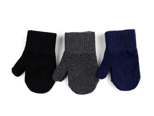 Mikk-line bluenights/antrazite/black strikvanter uld/syntet (3-pack)